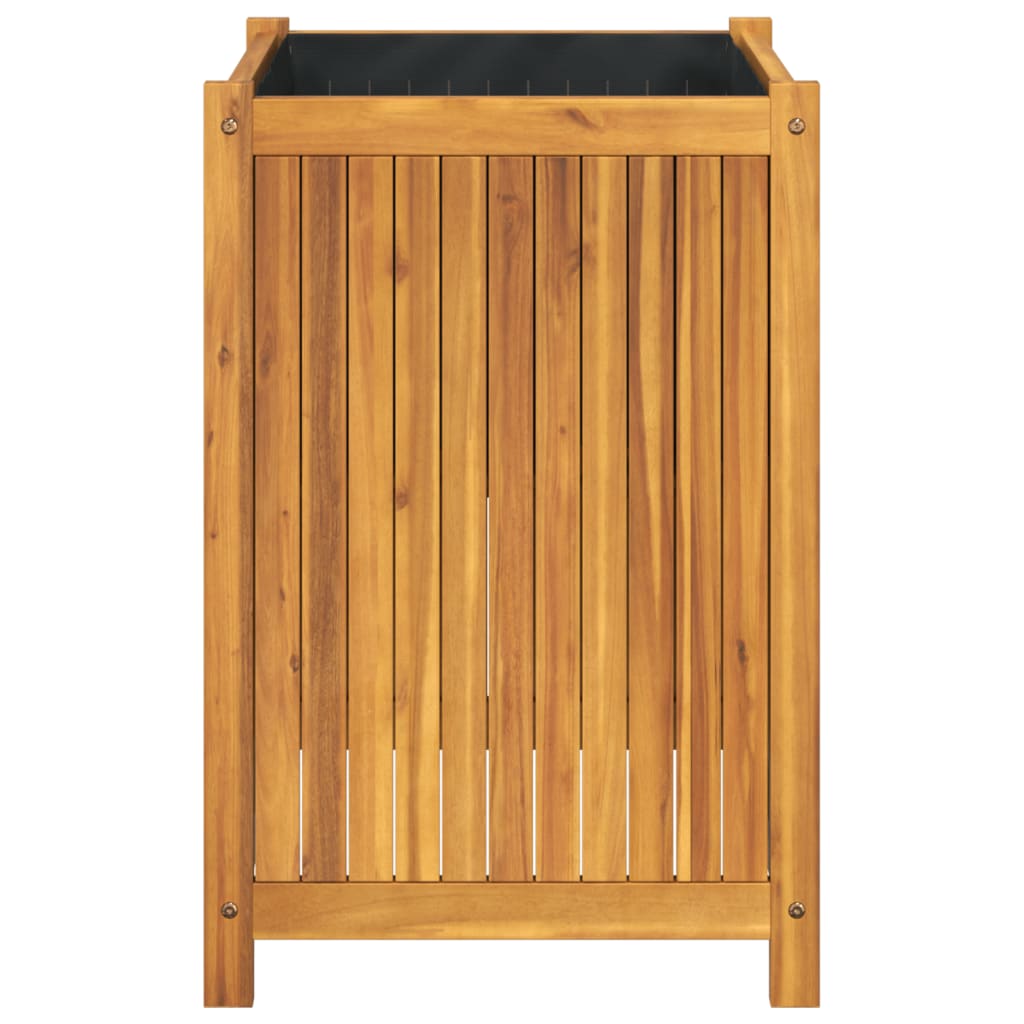 vidaXL Pflanzkübel mit Einlage 50x50x75 cm Massivholz Akazie