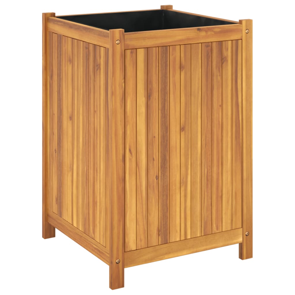 vidaXL Pflanzkübel mit Einlage 50x50x75 cm Massivholz Akazie