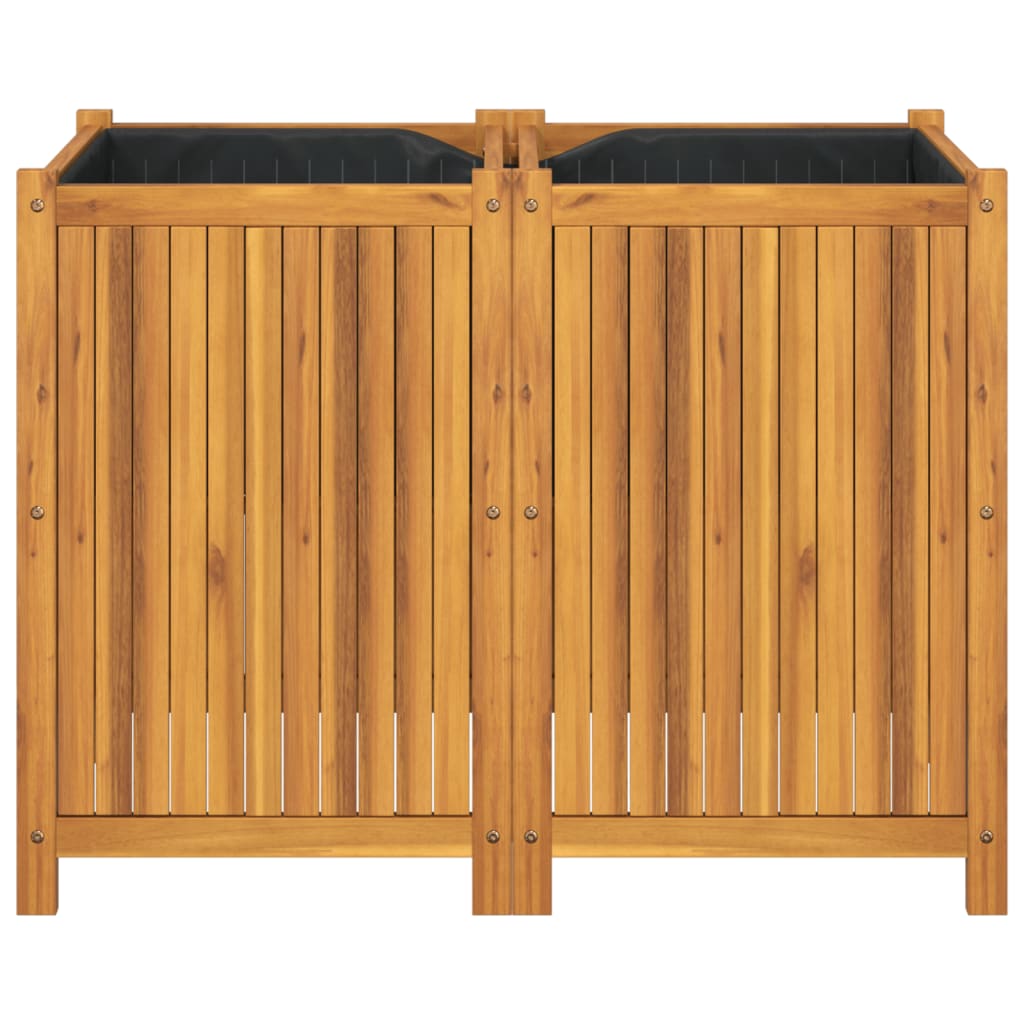 vidaXL Pflanzkübel mit Einlage 100x50x75 cm Massivholz Akazie