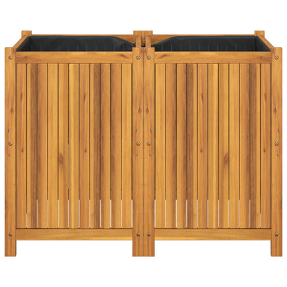vidaXL Pflanzkübel mit Einlage 100x50x75 cm Massivholz Akazie