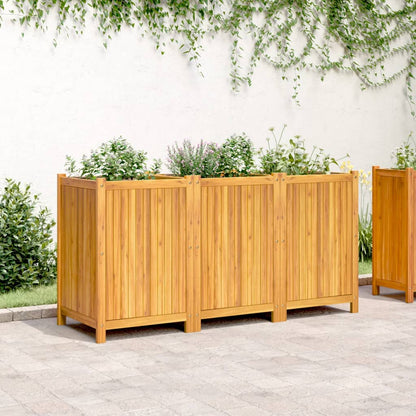 vidaXL Pflanzkübel mit Einlage 150x50x75 cm Massivholz Akazie