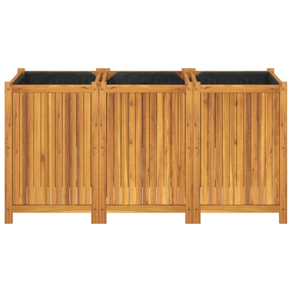 vidaXL Pflanzkübel mit Einlage 150x50x75 cm Massivholz Akazie
