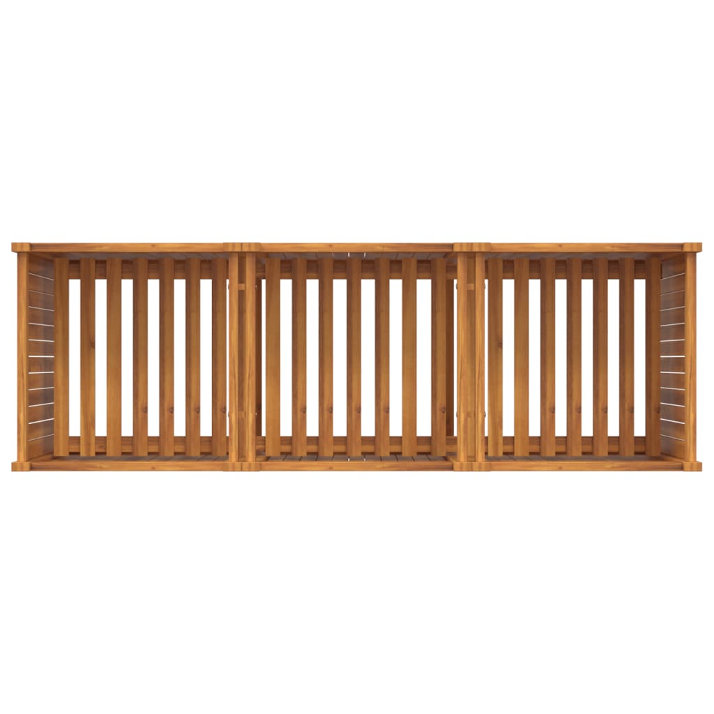 vidaXL Pflanzkübel mit Einlage 150x50x75 cm Massivholz Akazie