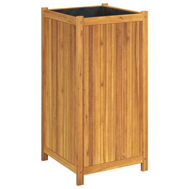 vidaXL Pflanzkübel mit Einlage 50x50x100 cm Massivholz Akazie