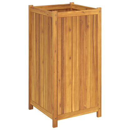 vidaXL Pflanzkübel mit Einlage 50x50x100 cm Massivholz Akazie