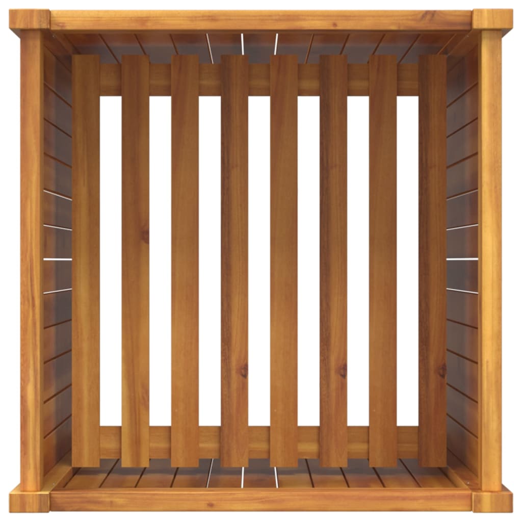 vidaXL Pflanzkübel mit Einlage 50x50x100 cm Massivholz Akazie