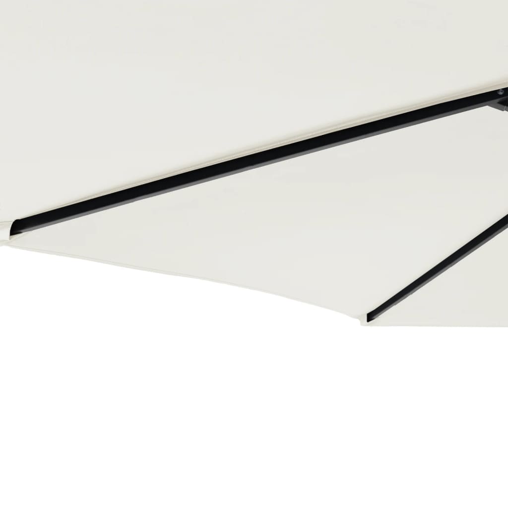 vidaXL Sonnenschirm mit Stahlmast Weiß 225x225x212 cm