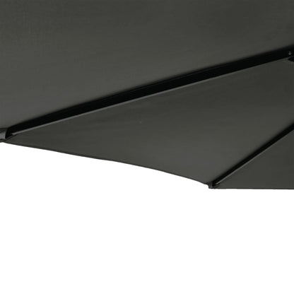 vidaXL Parasol à mât en acier anthracite 225x225x212 cm
