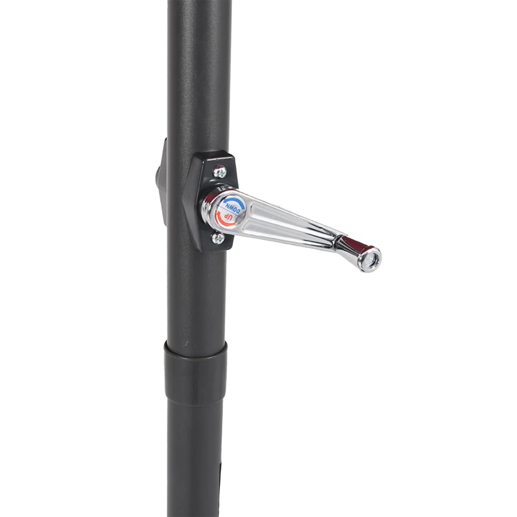 vidaXL Parasol à mât en acier anthracite 225x225x212 cm