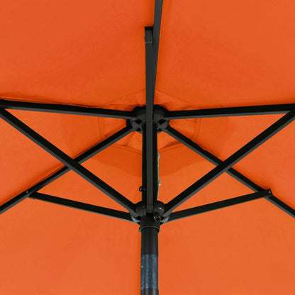 vidaXL Parasol avec LED et mât en acier Terracotta 225x225x212 cm