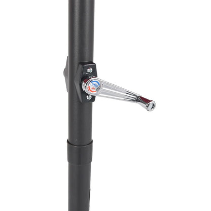 vidaXL Parasol avec LED et mât en acier Bleu azur 225x225x212 cm