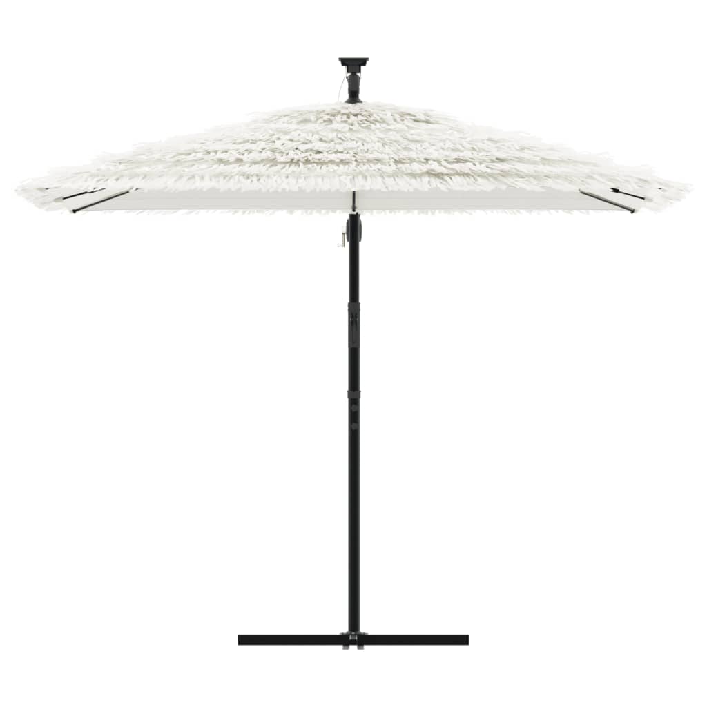 vidaXL Sonnenschirm mit Stahlmast Weiß 269x269x235 cm