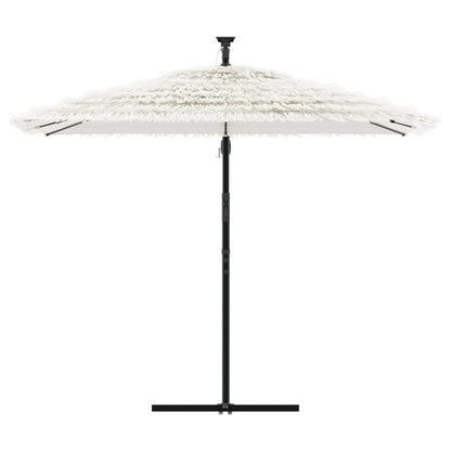 vidaXL Sonnenschirm mit Stahlmast Weiß 269x269x235 cm