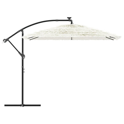 vidaXL Sonnenschirm mit Stahlmast Weiß 269x269x235 cm