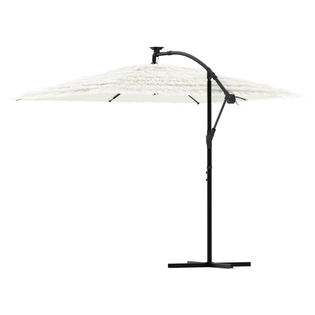 vidaXL Sonnenschirm mit Stahlmast Weiß 269x269x235 cm