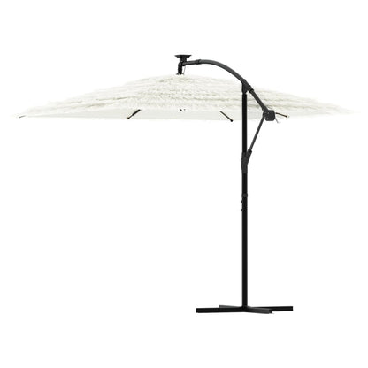 vidaXL Sonnenschirm mit Stahlmast Weiß 269x269x235 cm