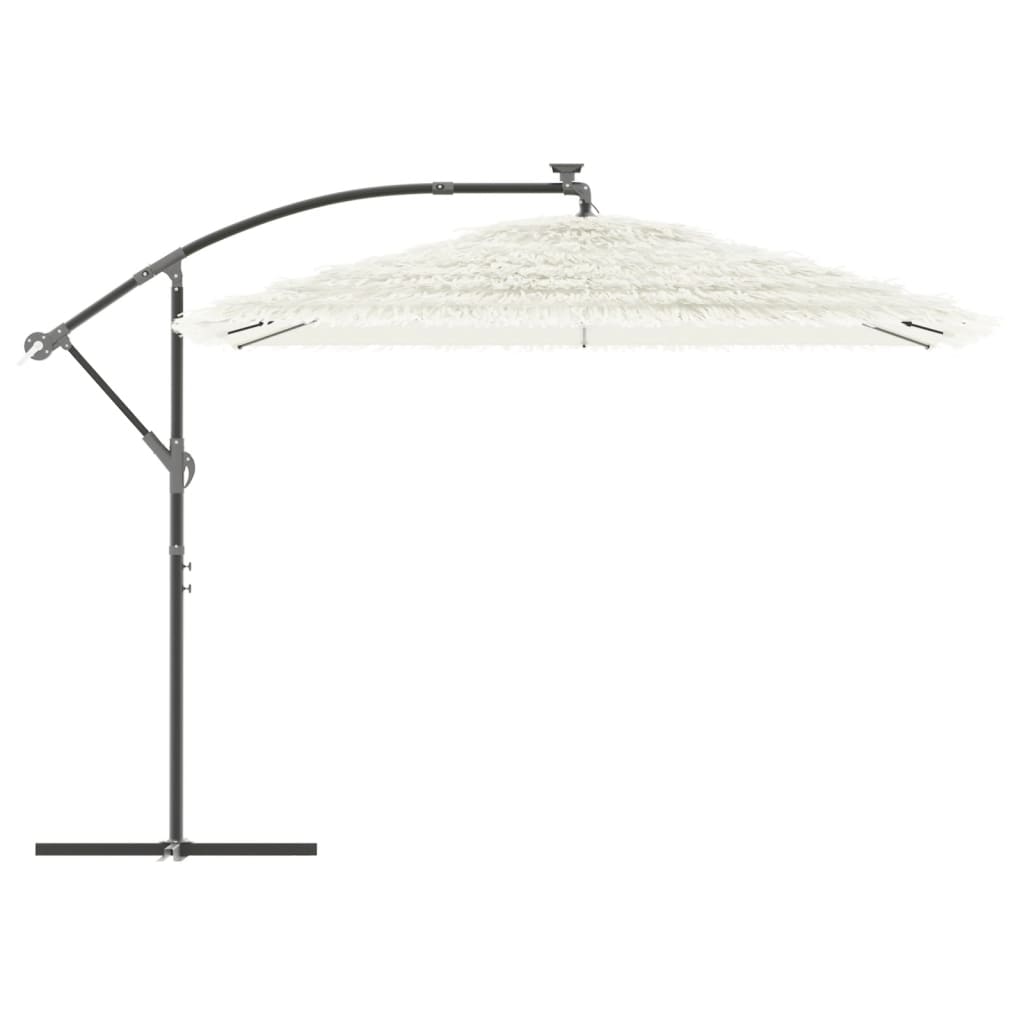 vidaXL Sonnenschirm mit Stahlmast Weiß 290x290x238 cm