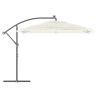 vidaXL Sonnenschirm mit Stahlmast Weiß 290x290x238 cm