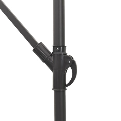 vidaXL Sonnenschirm mit LED und Stahlmast Braun 269x269x235 cm