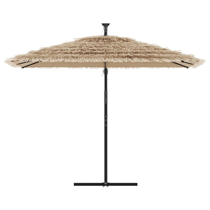 vidaXL Sonnenschirm mit LED und Stahlmast Braun 290x290x238 cm