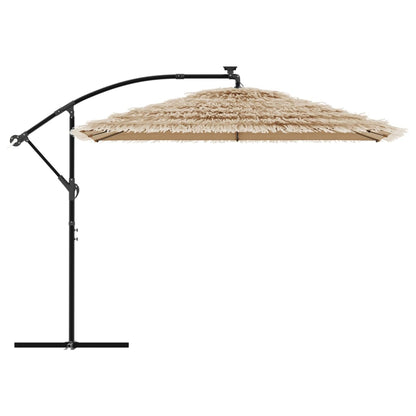 vidaXL Sonnenschirm mit LED und Stahlmast Braun 290x290x238 cm