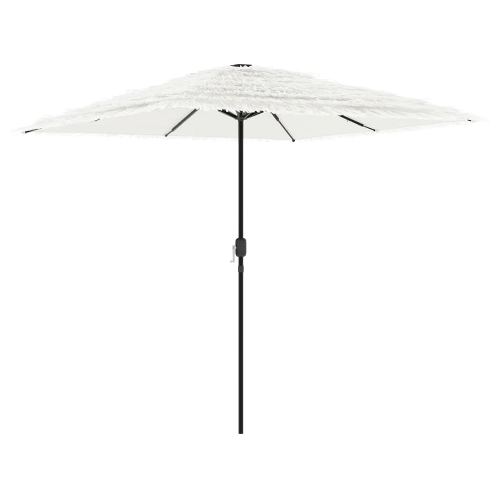 vidaXL Sonnenschirm mit Stahlmast Weiß 248x248x248 cm