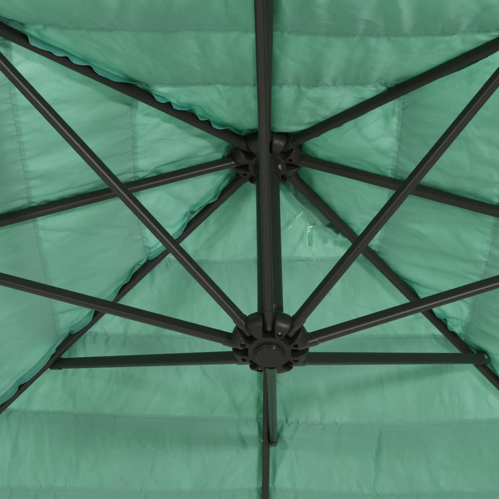 vidaXL Sonnenschirm mit Stahlmast Grün 300x200x250 cm