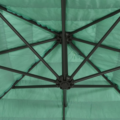 vidaXL Sonnenschirm mit Stahlmast Grün 300x200x250 cm