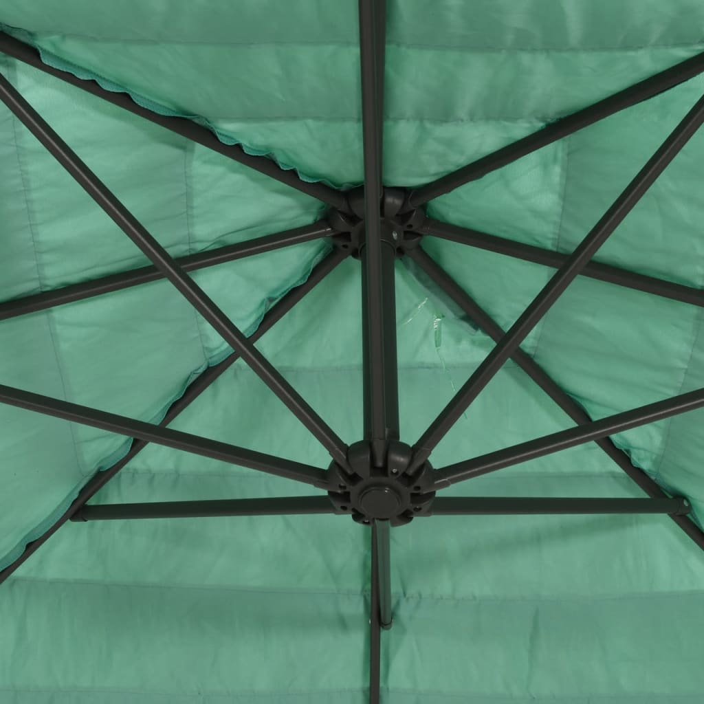 vidaXL Sonnenschirm mit Stahlmast Grün 223x223x213 cm