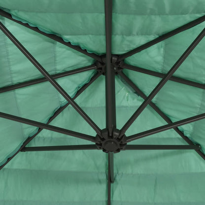 vidaXL Sonnenschirm mit Stahlmast Grün 223x223x213 cm
