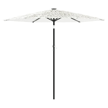 vidaXL Sonnenschirm mit Stahlmast Weiß 223x223x213 cm