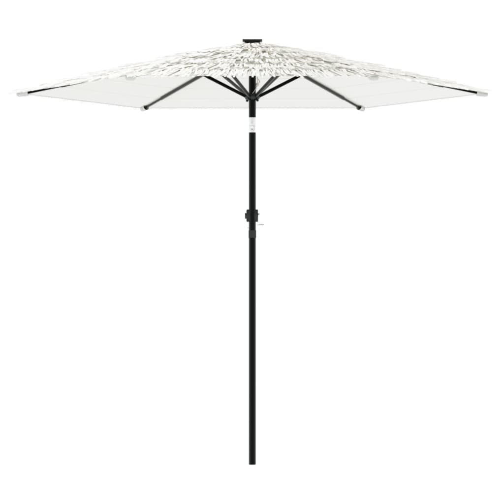 vidaXL Sonnenschirm mit Stahlmast Weiß 223x223x213 cm