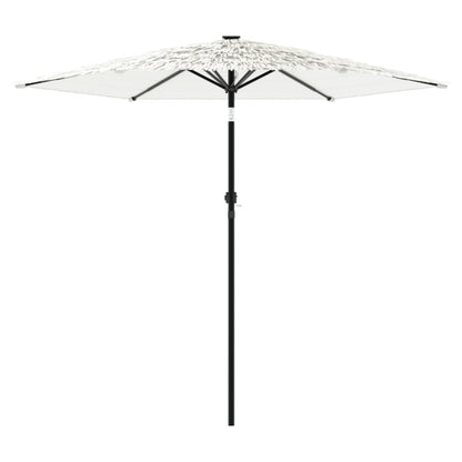 vidaXL Sonnenschirm mit Stahlmast Weiß 223x223x213 cm