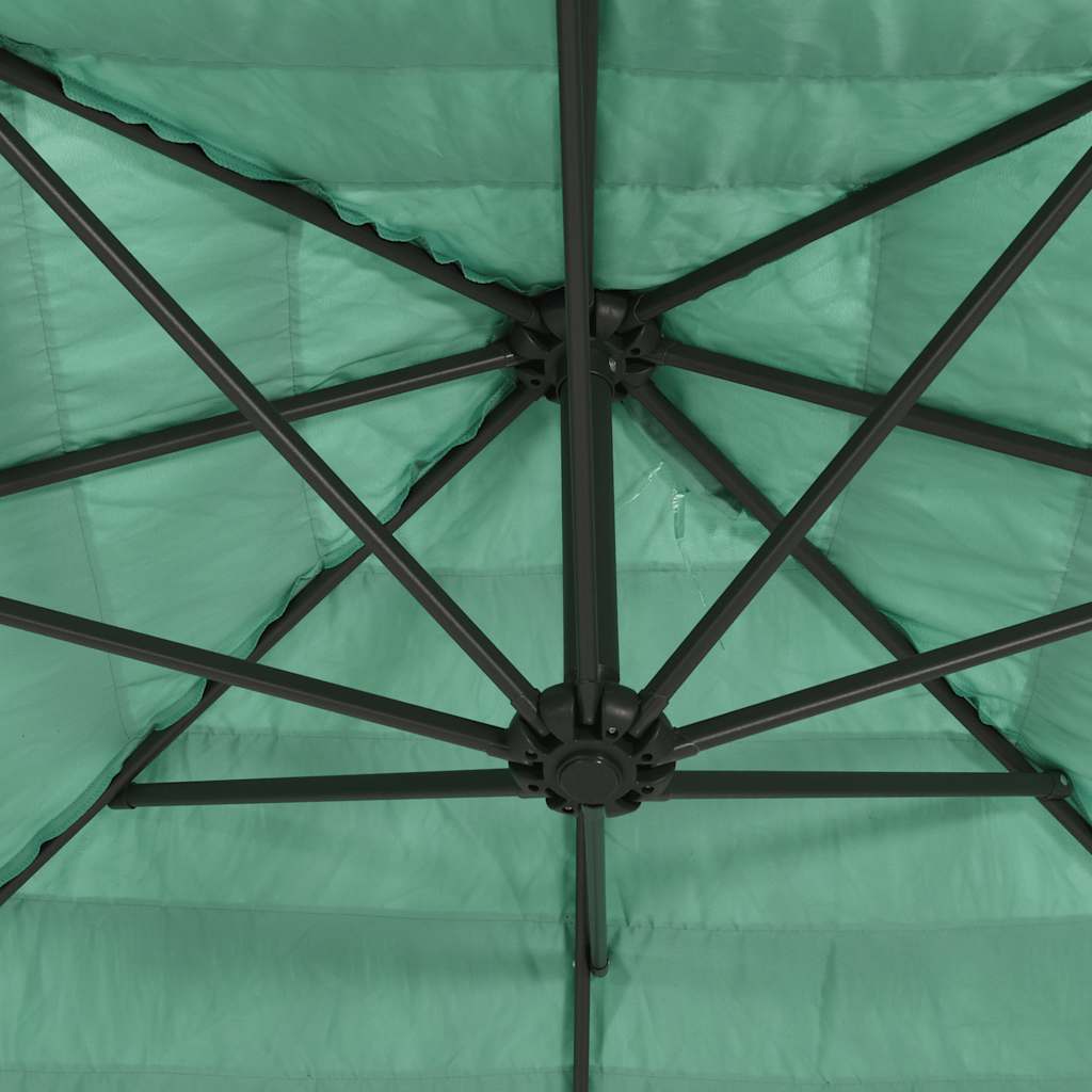 vidaXL Parasol avec mât en acier Vert 268x268x226 cm