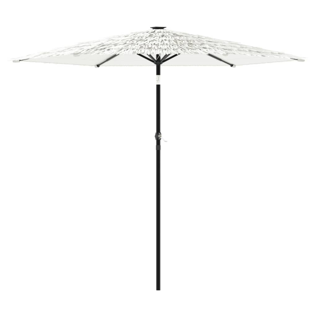 vidaXL Sonnenschirm mit Stahlmast Weiß 268x268x226 cm