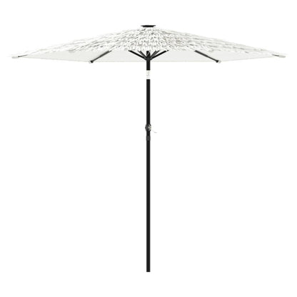 vidaXL Sonnenschirm mit Stahlmast Weiß 268x268x226 cm