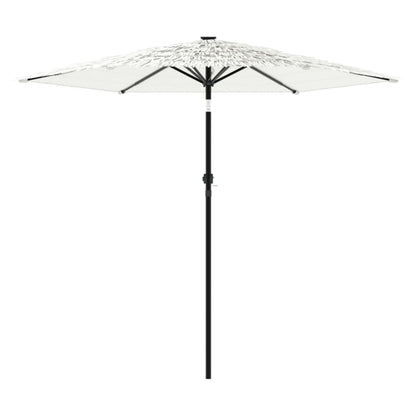 vidaXL Sonnenschirm mit Stahlmast Weiß 268x268x226 cm