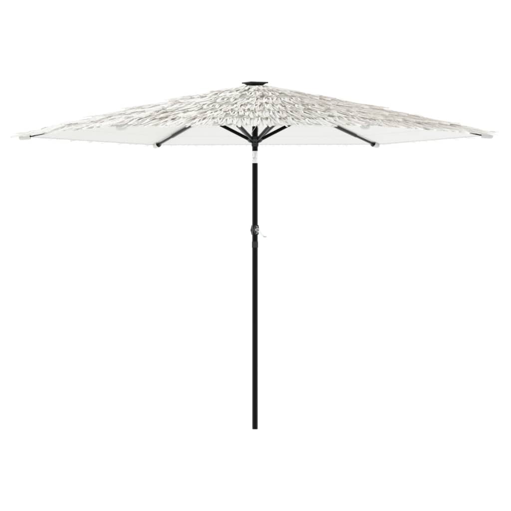 vidaXL Parasol avec mât en acier Blanc 288x288x225 cm