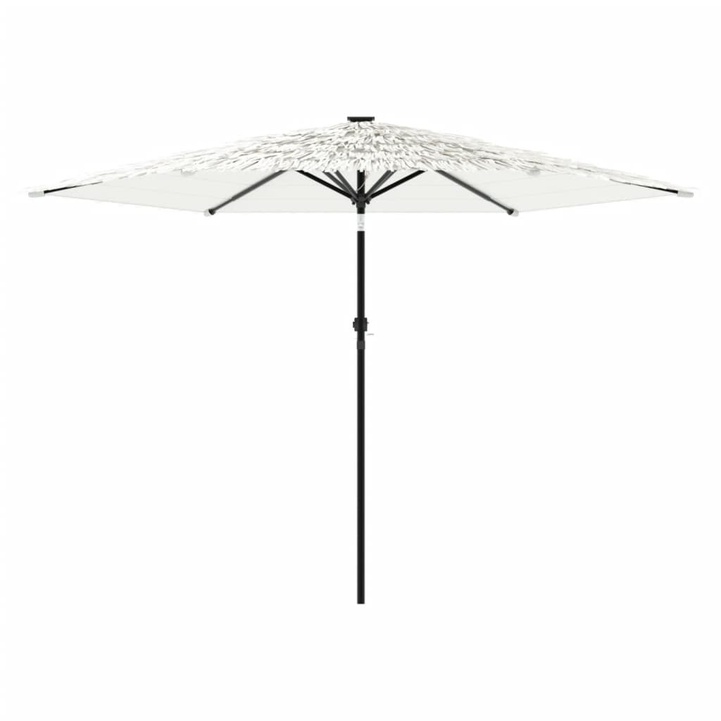vidaXL Parasol avec mât en acier Blanc 288x288x225 cm