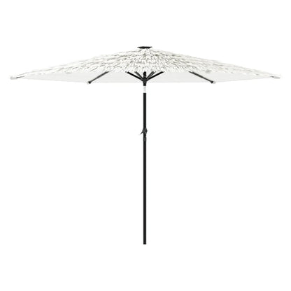 vidaXL Parasol avec mât en acier Blanc 288x288x225 cm