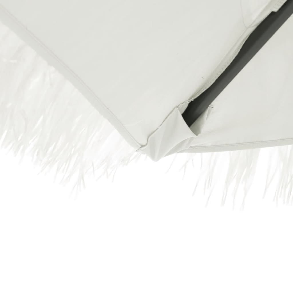 vidaXL Parasol avec mât en acier Blanc 288x288x225 cm