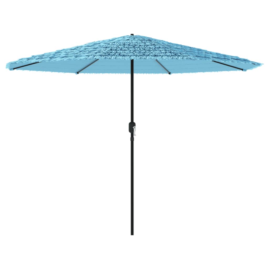 vidaXL Parasol à mât en acier bleu 324x324x247 cm