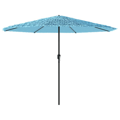 vidaXL Parasol à mât en acier bleu 324x324x247 cm