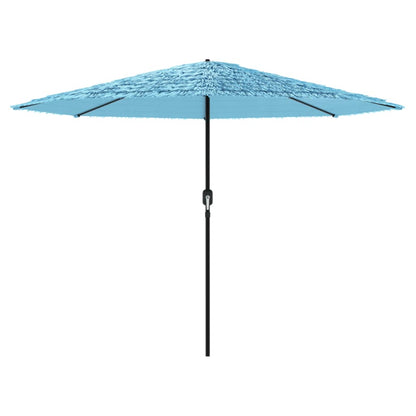 vidaXL Parasol à mât en acier bleu 324x324x247 cm