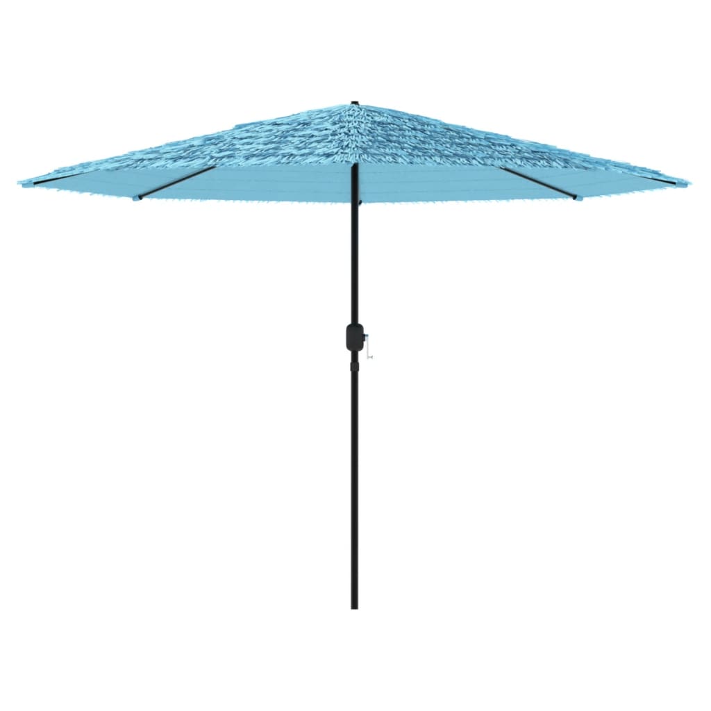vidaXL Parasol à mât en acier bleu 324x324x247 cm