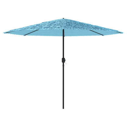 vidaXL Parasol à mât en acier bleu 324x324x247 cm