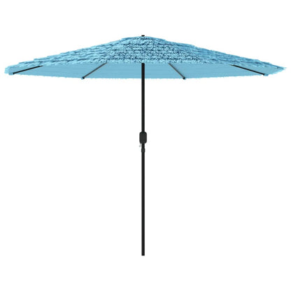 vidaXL Parasol à mât en acier bleu 324x324x247 cm