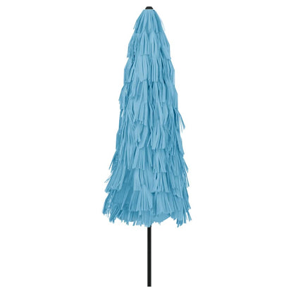 vidaXL Parasol à mât en acier bleu 324x324x247 cm