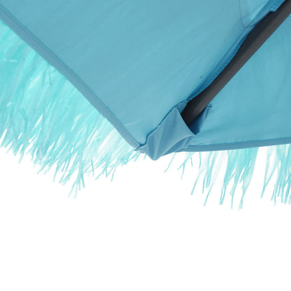 vidaXL Parasol à mât en acier bleu 324x324x247 cm
