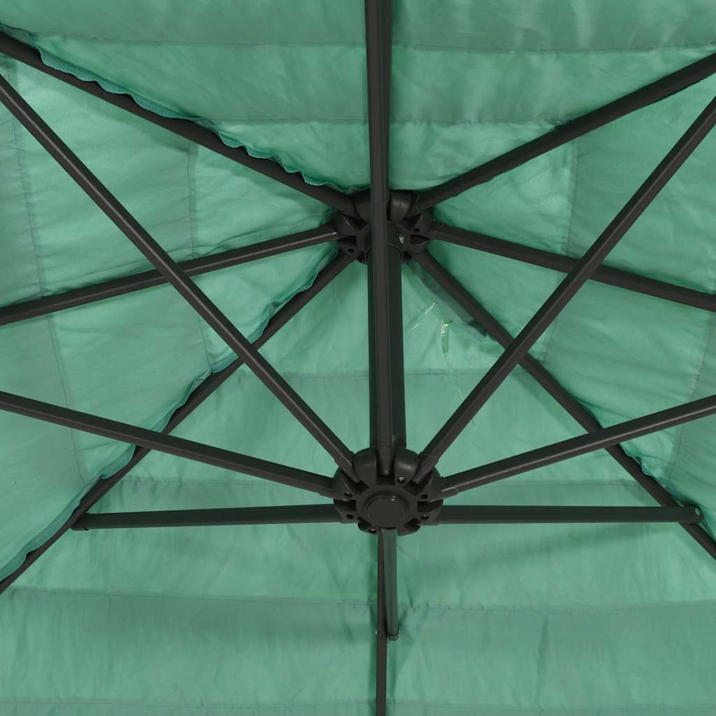 vidaXL Sonnenschirm mit Stahlmast Grün 324x324x247 cm